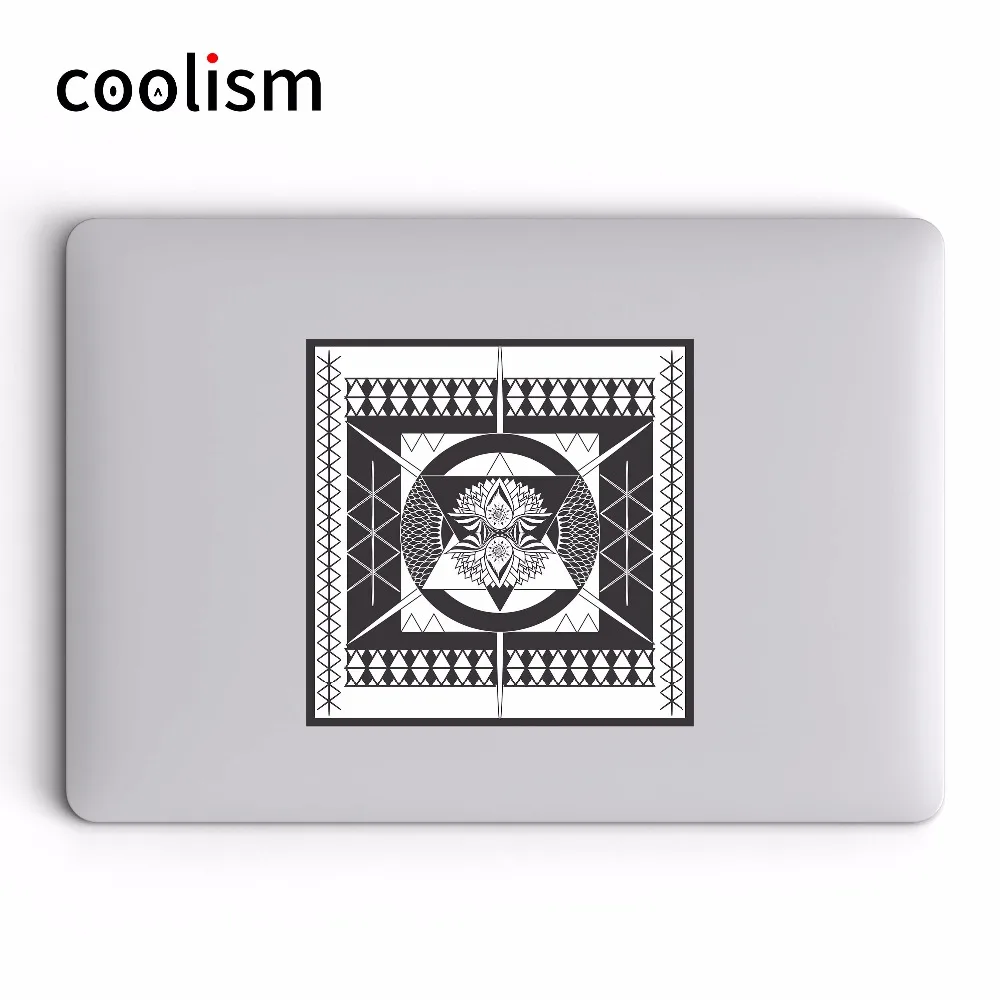 Квадратная цветная наклейка для ноутбука с цветком мандалы Apple Macbook Pro Air retina 11 12 13