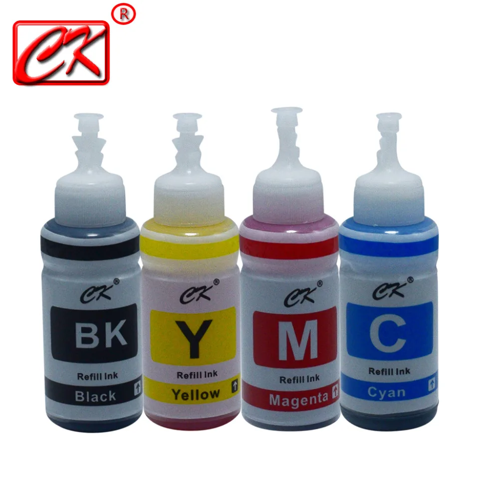 4colors *70ml Bottle Refill Ink Kit Compatible Ink for Printer Epson L100 L110 L132 L200 L210