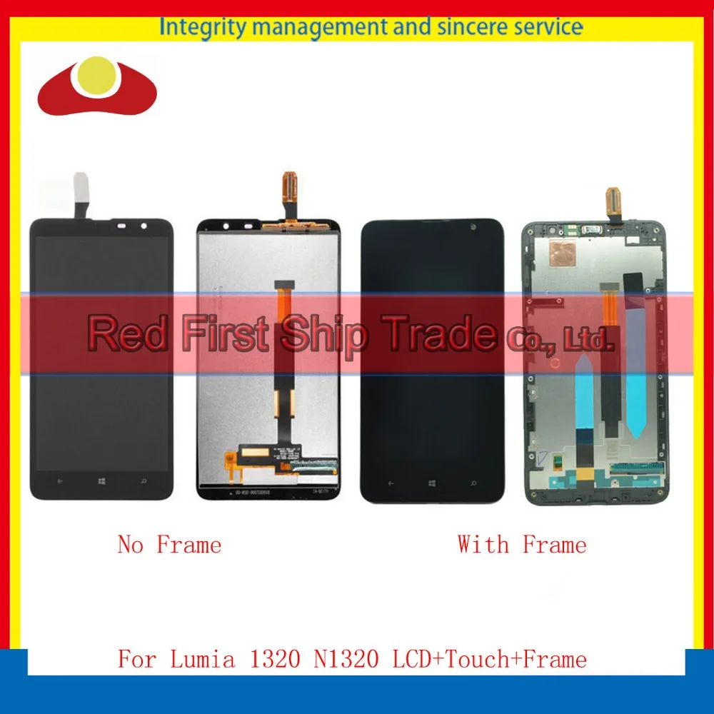 

High Quality 6.0" For Nokia Lumia 1320 Full LCD Display Touch Screen Digitizer Sensor Panel Assembly Complete Panel With Frame