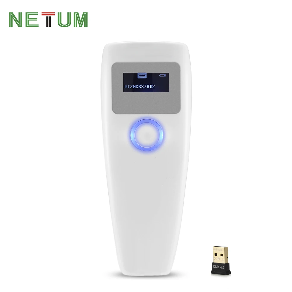 

NETUM Z2S 1D 2D Wireless Bluetooth Barcode Scanner Portable Handheld Bar Code Reader CSR with Screen
