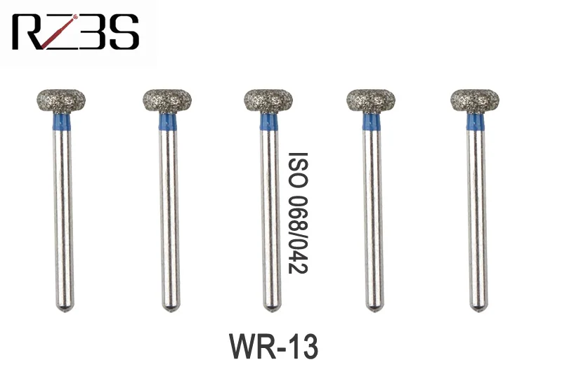 12 PCS Dental Diamond FG 1.6mm Wheel Round Type Bur For NSK Style High