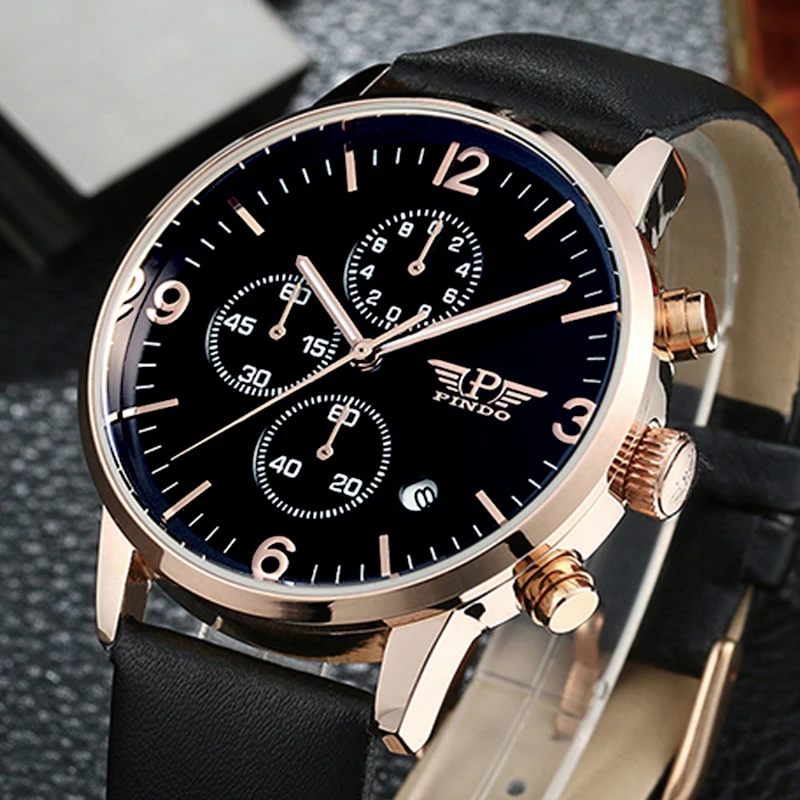 

Pindo Watch Luxury Brand Man Fabric Strap Nomo Quartz-Watch s Clock Male Multiple Time Zones uhr Role Men Watches montre homme