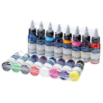 

New design Tattoo Ink 16 Colors Set 1 oz 30ml/Bottle permanent makeup pigment 3D makeup beauty tattoo for paint