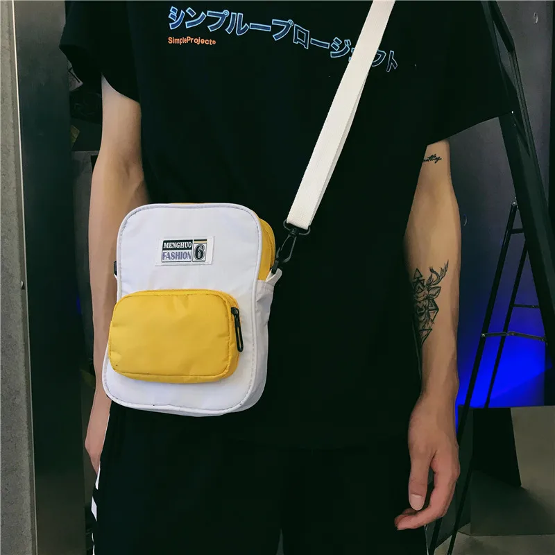 Menghuo Brand New Fashion Women Handbag Panelled Shoulder Bag Leisure Nylon Men Messenger Bag Female Crossbody Bags for Boys BagIMG_6040