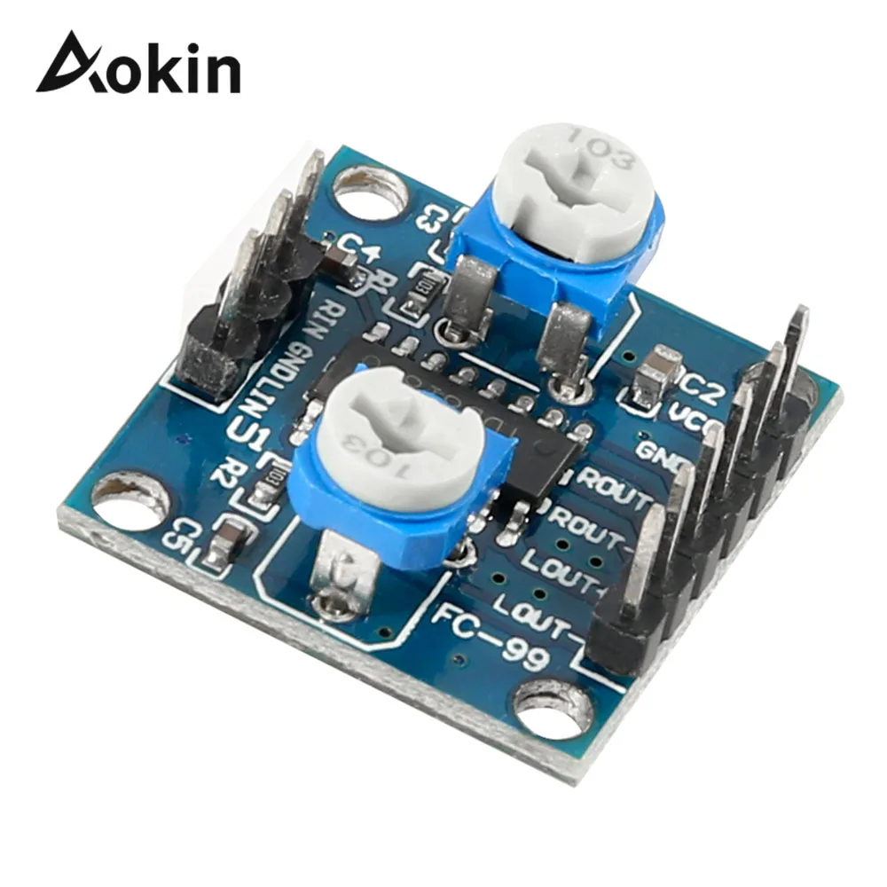 

PAM8406 5W Digital Amplifier Board With Volume Potentiometer 5Wx2 Stereo M70 Two channel 2.5-5V