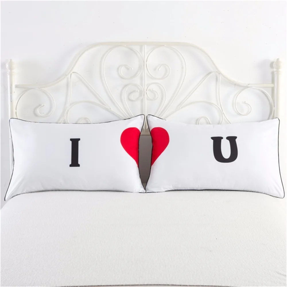 Lovely I Love You Pillowslip Романтическая свадьба подарок на день Святого Валентина пара