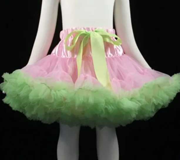 Пышная шифоновая юбка-пачка; детская юбка для девочек; юбка-американка для Дня Святого Патрика; одежда для малышей - Цвет: Розовый