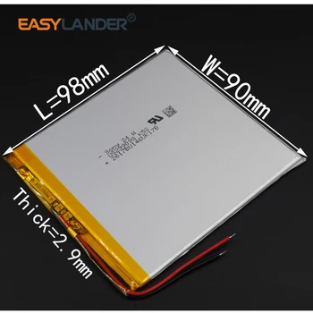 

3.7V 3500mAh Rechargeable li Polymer Li-ion Battery For 7 inch 9 inch tablet PC Bluetooth Notebook Power bank 299098 3090100