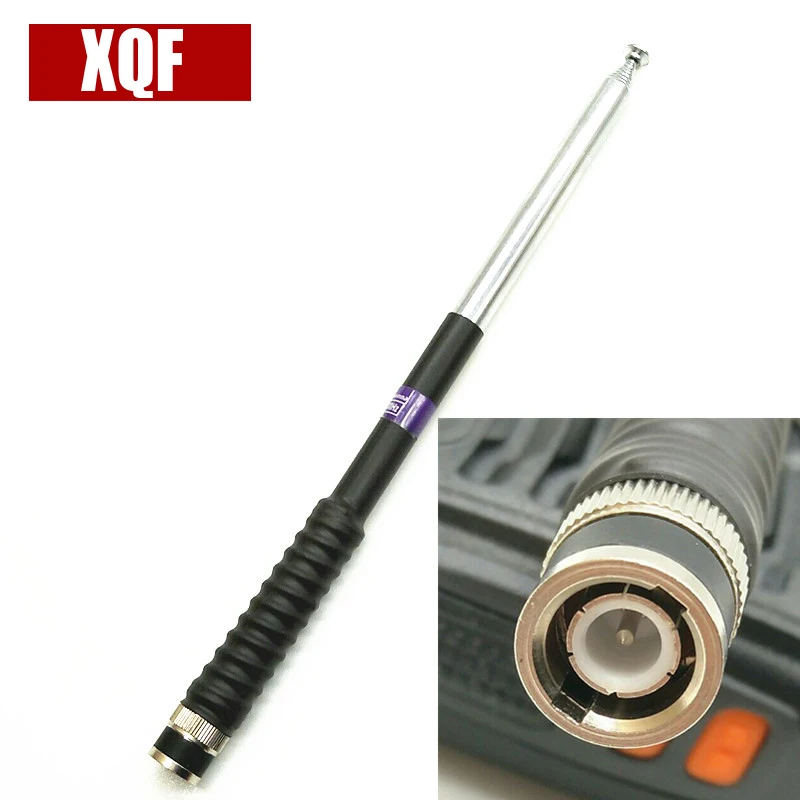XQF VHF телескопическая антенна BNC для ICOM V8 V80 IC-U82 Motorola Kenwood Walkie Talkie Hf трансивер |