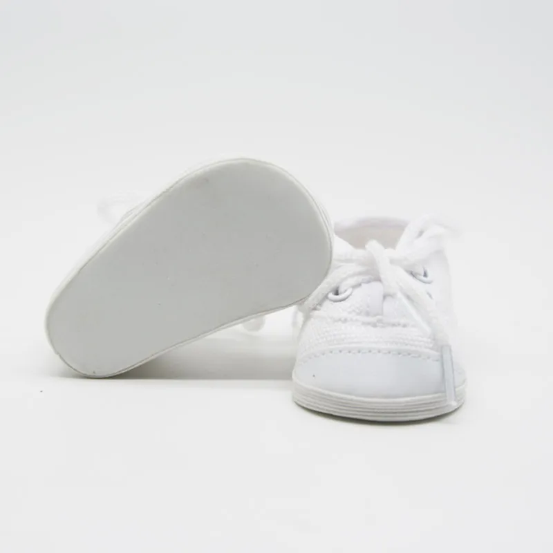 White Canvas Slip On Shoes made for 18/" American Girl Doll Clothes
