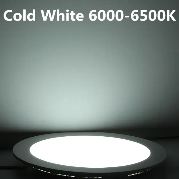 Ультратонкий Светодиодный панельный светильник, Встраиваемый светодиодный потолочный светильник, точечный светильник с AC85-265V водителя, теплый белый/натуральный белый/холодный белый