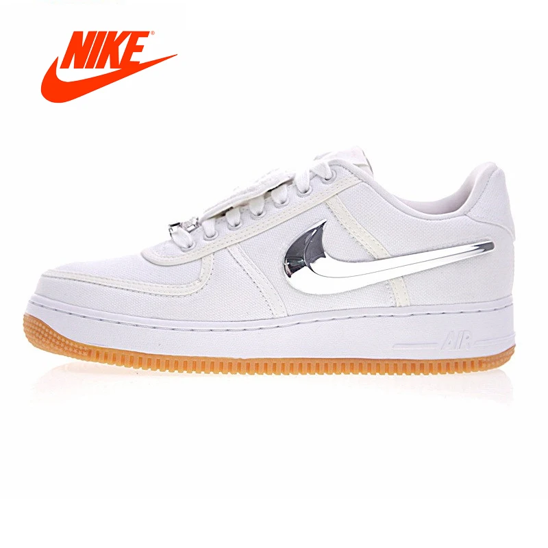 Original New Arrival Authentic Nike Air Force 1 Low Travis Scott Men Skateboarding Shoes Sport Sneaker Shoes White