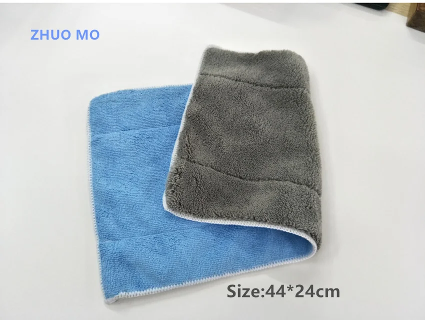 44 * 24cm Mop cloth thick coral velvet double sided hands free Dust