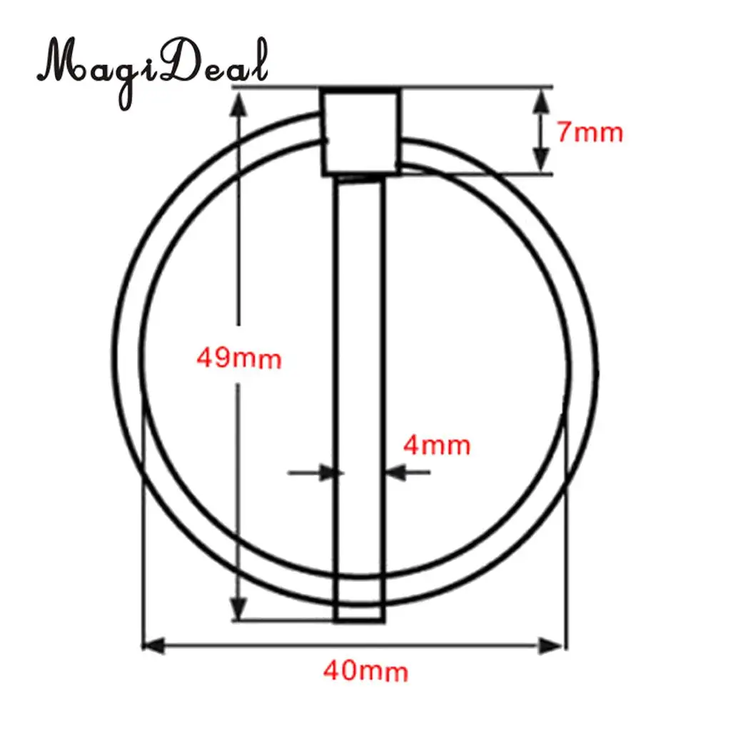 MagiDeal 4 Pieces 4mm Boat Kayak Canoe Trailer Tractor Trolley Lynch Pin Clip