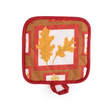 1 шт. Жаростойкие Прихватки для микроволновой печи с рисунком листьев, топ из отборного хлопка, прихватка, настольная подставка OM008