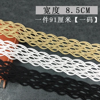 

Free Shipping 5 Yards Gold Lace Trims Ribbon Lace Applique Sewing Trims DIY Crafts Party Deco Supply