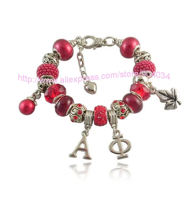 Greek Letters Alpha Phi Sorority Charms Bead Bracelet Custom Greek Letters Alpha Phi Sorority Charms Bead Bracelet Custom Jewelry In Chain Link Bracelets From Accessories On Aliexpress