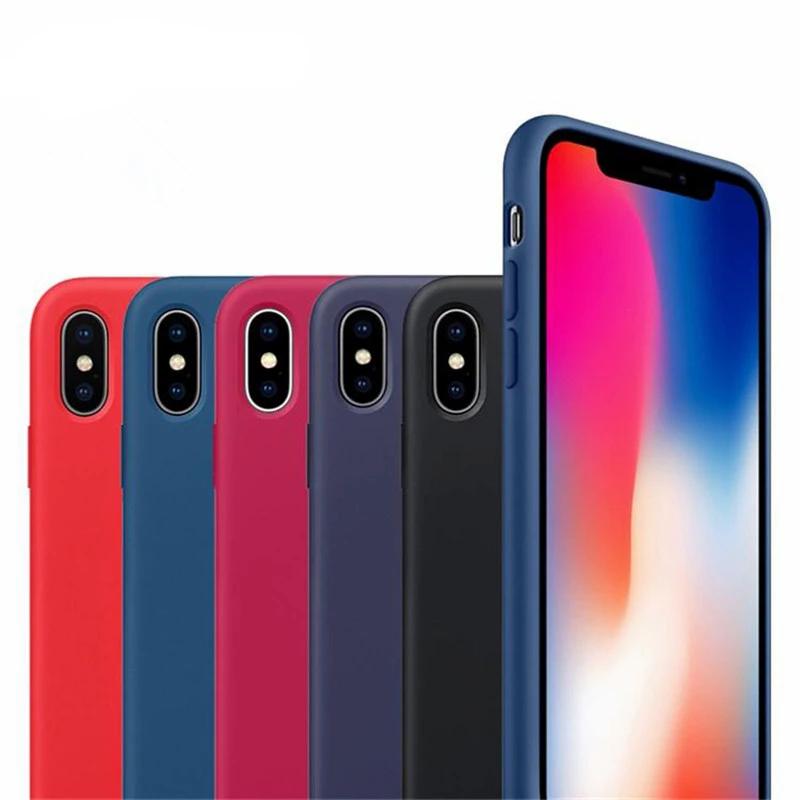 Glossy-Silicone-Phone-Case-For-Apple-iPhone-X-TPU-Back-Cover-Bags-For-iPhone-8