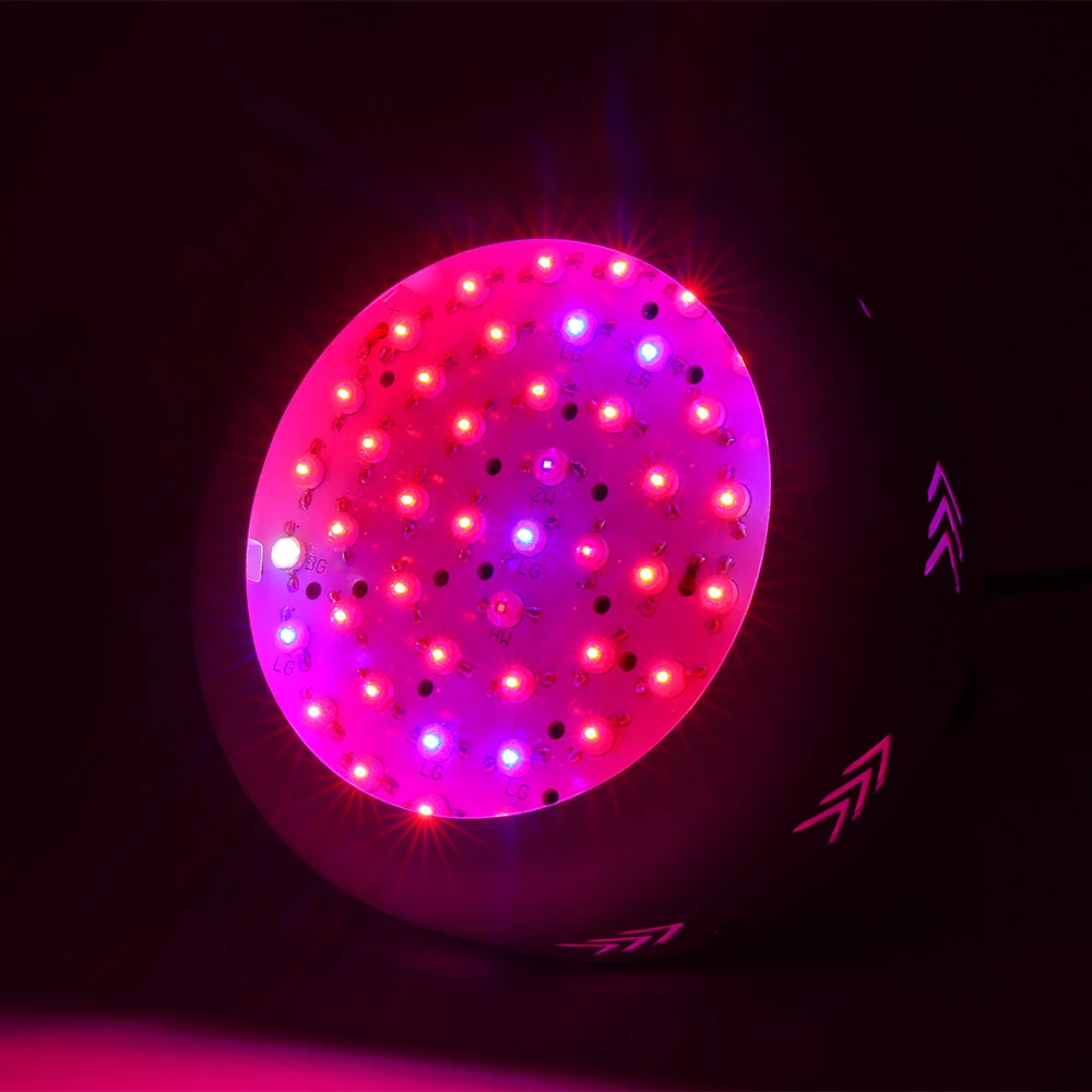 2 шт. полный спектр LED Grow Lights AC85 265V 50 светодиодов фитолампа Ультрафиолетовая лампа
