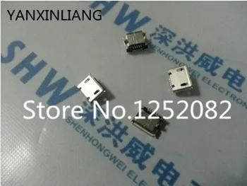 

(100PCS/LOT) 5pin Micro USB 5P female socket after charging forward runs 6.4 column-free short stick pin connector