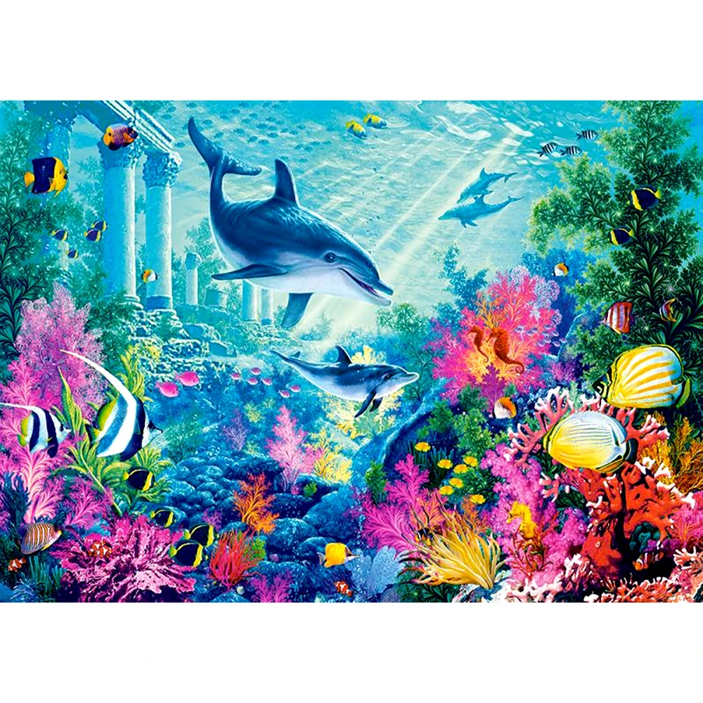 Diamond Painting Full drill square/round Sea World Mosaic DIY Cross Stitch Embroidery Home Decor | Дом и сад