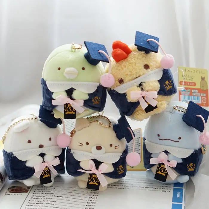 Сан-X мороженое/Crown/выпускник медведь Подвески Sumikko gurashi плюшевый брелок с наполнением Sumikko Cat плюшевые животные игрушки