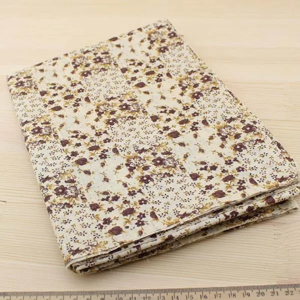 Booksew 7 Pieces/lot 50cmx50cm Vintage Brown Cotton Fabric Fat Quater Bundle Patchwork Fabric Tilda Cloth Quilting Tales