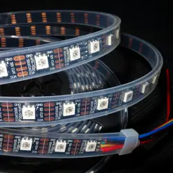 Адресуемые 4 м DC5V APA-102C привело пикселей полосы; 60leds/м с 60 пикс./м; черного цвета; водонепроницаемый в силиконовой трубки