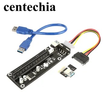 

2017 NEW 50CM PCI Express PCI-E 1X to 16X Riser Card Extender PCIE Adapter + USB 3.0 Cable & 15Pin SATA to 4Pin IDE Power Cord