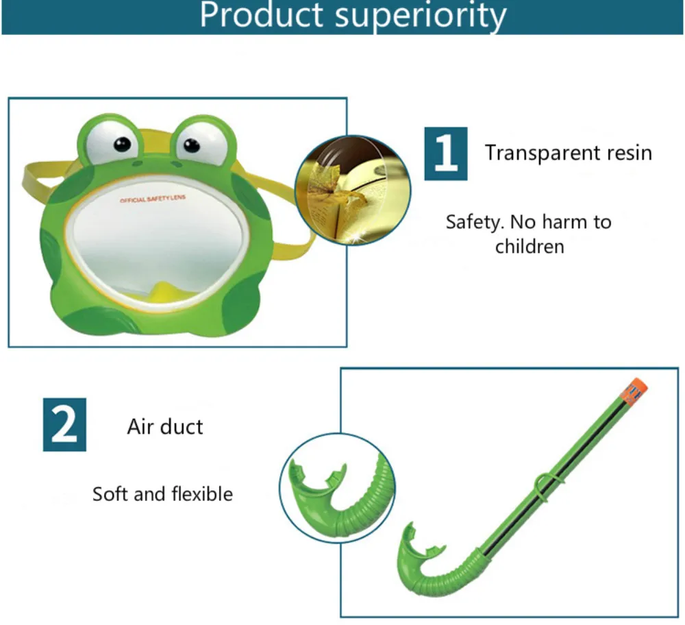 DMAR лягушка отдельный Дайвинг Анти-туман складной плавательный детский Сноркелинг маска подводное плавание очки аппарат обучение