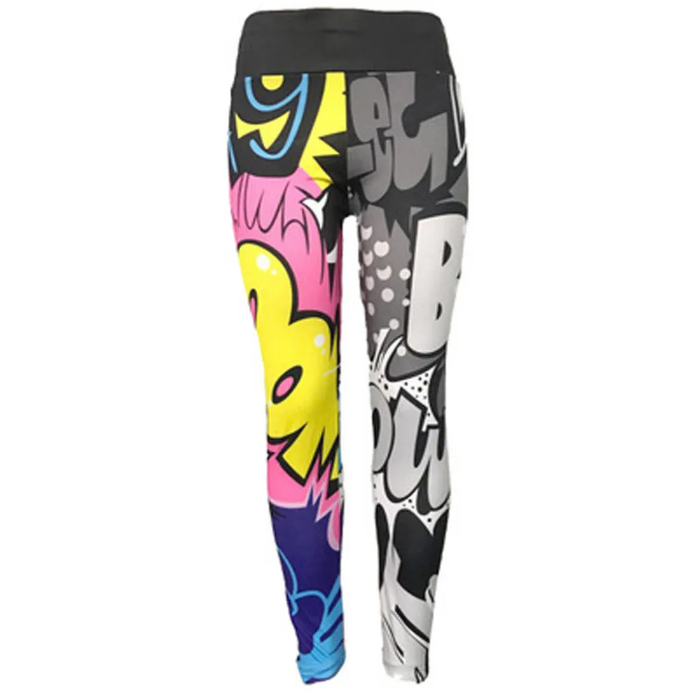 2019 yoga pants women Women's Fitness Leggings Holographic Color 3D All-In-One Sports Yoga Pants Summer fashion yoga pants 40MA8 (3)