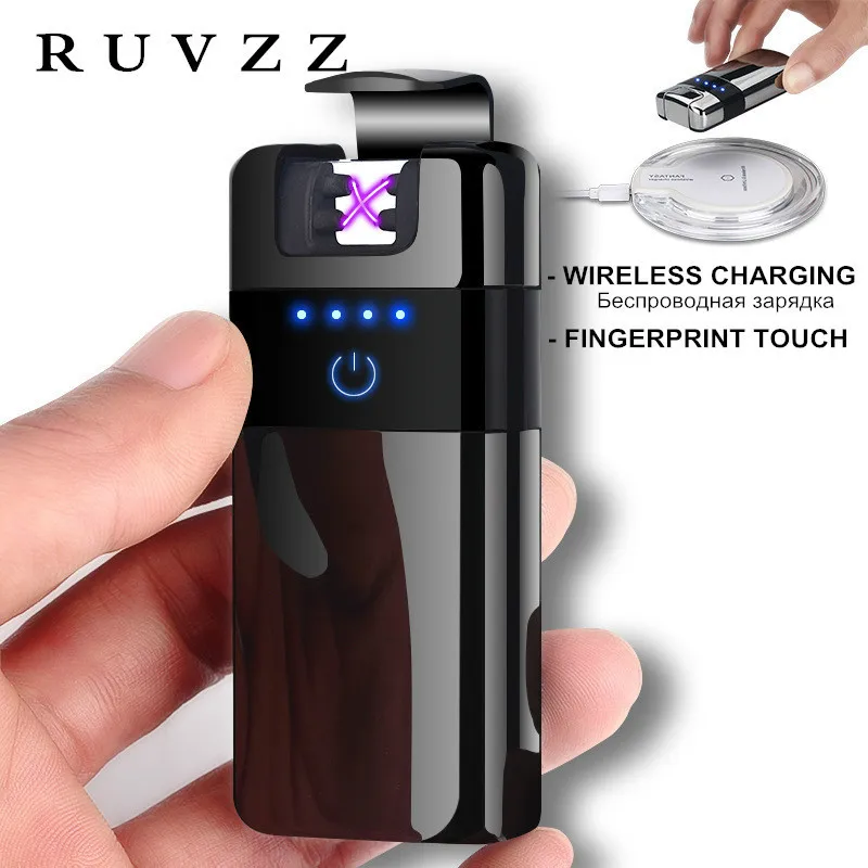 Buy Electronic USB LED Lighter Electric Arc Pulse Lighter USB Wireless Charge