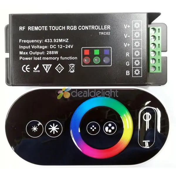 

TRC02 LED RF Remote Touch Panel Controller for LED RGB Strip DC12-24V 12A Memory Function Free Shipping