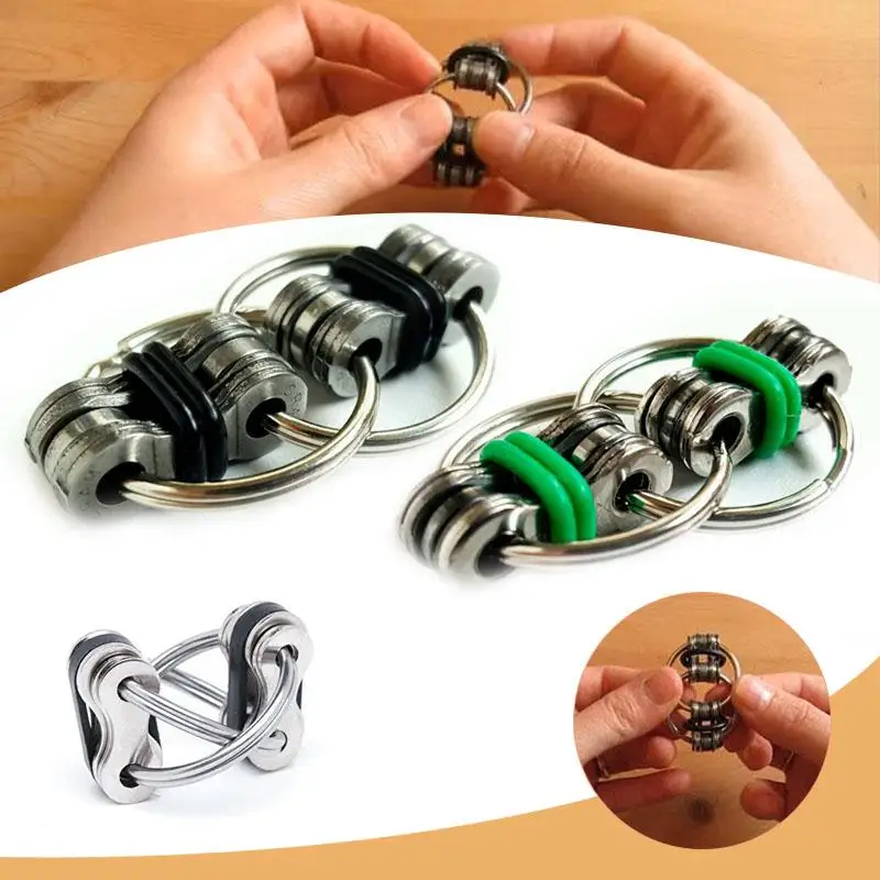 

5 Color ABS Cube Plastic Spinner Stress EDC Fidget Funny Toy For Better Focus Reduce Stress Spinner Keyring Toys