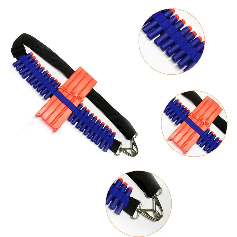 

Compatible Adjustable Tactical Magazine Clip Straps Can Store 20 Rounds Of Soft Bullets One Bullet Clip Toy Accessories