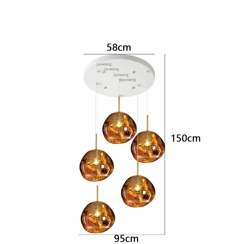 Светодиодный потолочный светильник Стекло современные подвесные потолочные светильники подвесные светильники расплава вулканической лавы Обеденная до осветительная Подвесная лампа свет - Цвет корпуса: S