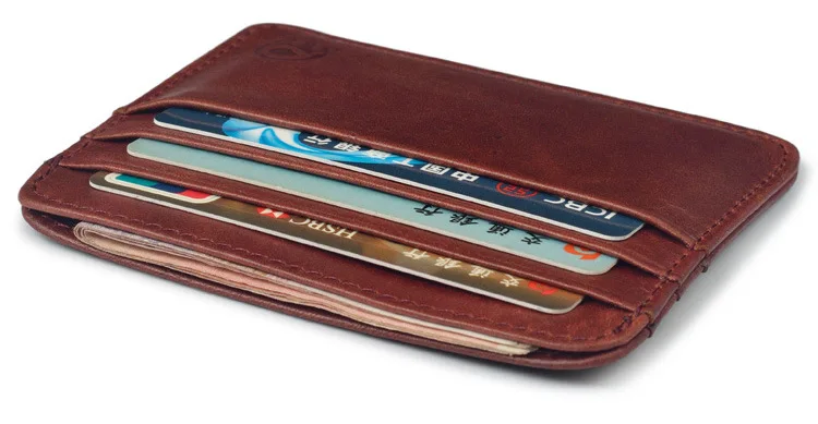 Мужской кошелек из импортной воловьей кожи с рисунком личи, 10 цветов, Женский кошелек для кредитных карт, винтажный стиль, держатель для карт, кошелек для денег