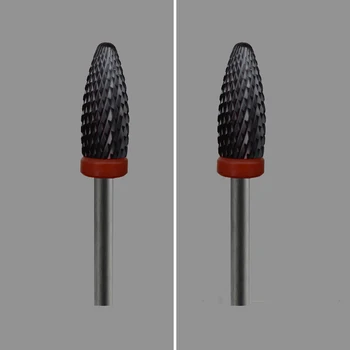 

2pcs Black Ceramic Nail Drill Bit - Flame Bit - F