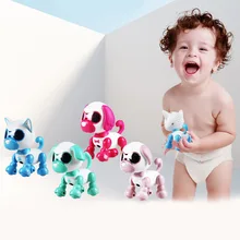 Горячая Распродажа, милый робот, собака, интерактивные роботы для щенков, светодиодный, с глазами, мини звукозапись, звуковое звучание, умные роботы для собак, рождественский подарок