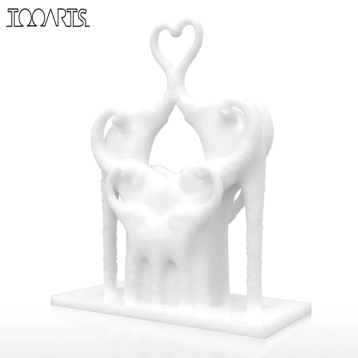 Kopen Tooarts Tomfeel Olifant Liefde Beeldje 3D Gedrukt Beeldje Oorspronkelijk Ontworpen Home Decor Ornament Craft Gift Voor Home Office