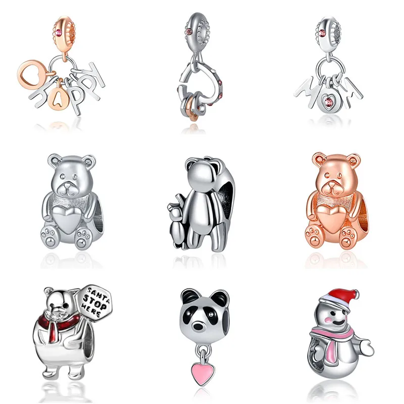 Fit charms plata de ley 925 браслет Ювелирная бижутерия с кристаллом Шарм горка Pendantss Морская звезда бусины в античном стиле DGB458