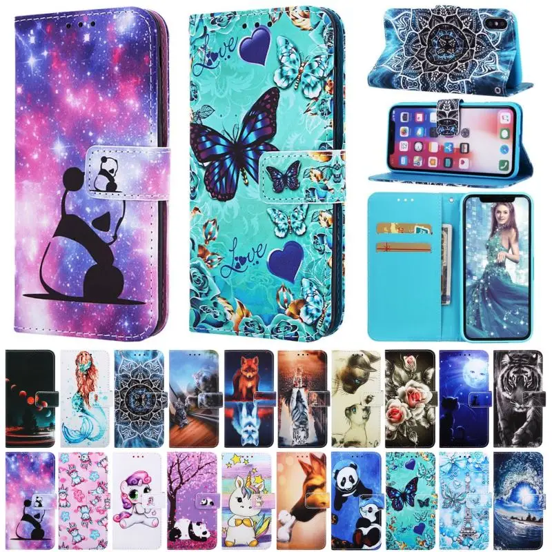

Luxury Vintage Phone Case For Samsung Galaxy S8 J6 Plus A10 A20 A30 A40 A50 A70 M10 M20 M30 Wallet Artistic Floral Cover D03D