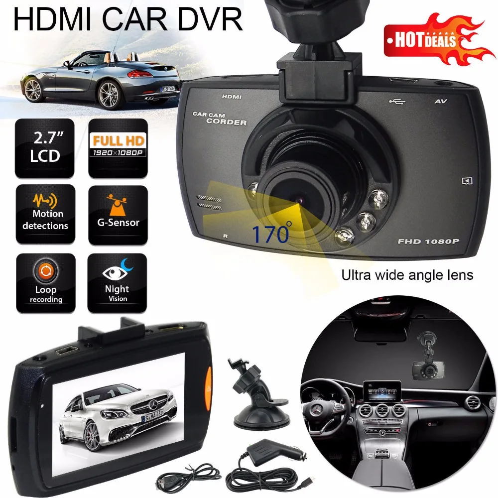 Видеорегистратор G30 2 7 &quotFull HD 1080P 140 градусов датчик движения ночное видение