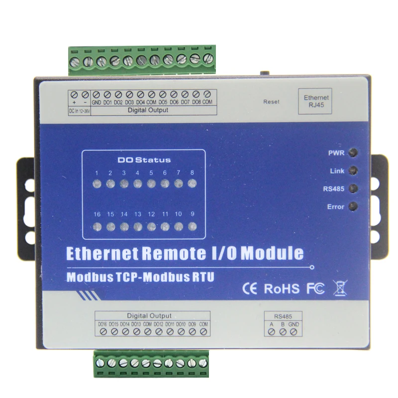 Modbus tcp-сервер регистрирующий модуль 1 с RS485 последовательный Порты и разъёмы Modbus TCP Ethernet сетевое удаленное IO модуль 16 цифровых Выход M420T