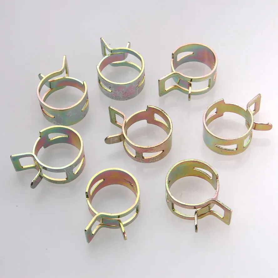 10pcs 18mm 23/32" Fuel Spring Clip Action Hose Lines Oil Water Hose