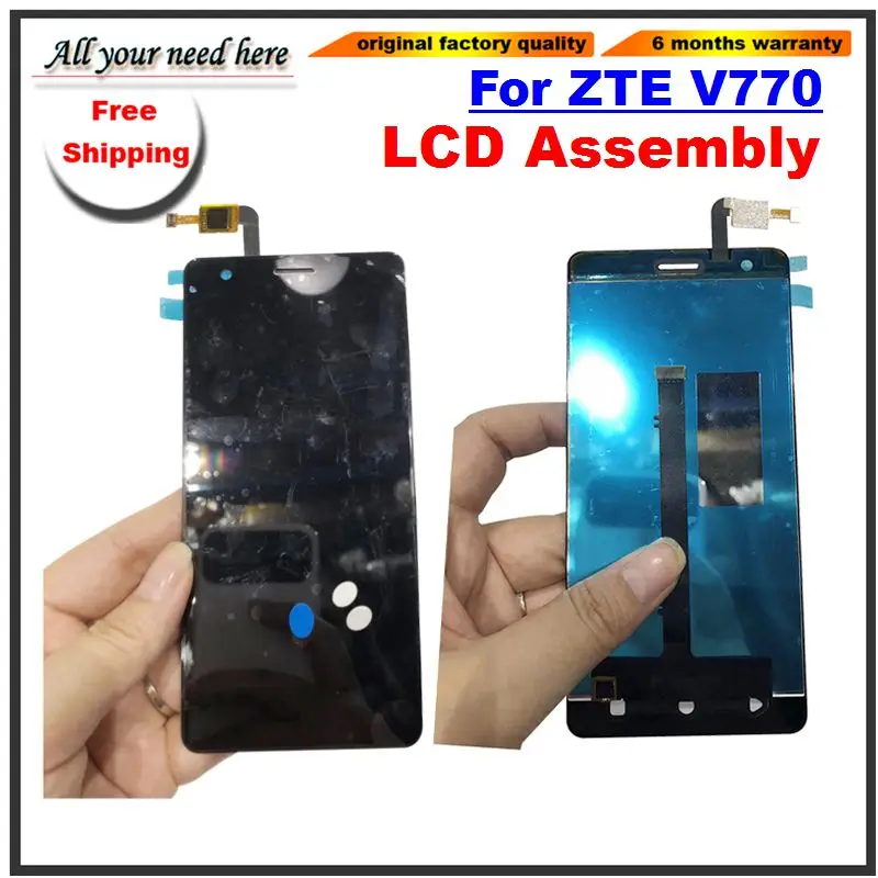 

LCD Display Touch Screen Digitizer Assembly For ZTE V770 black white lcd touch screen for ZTE-V770