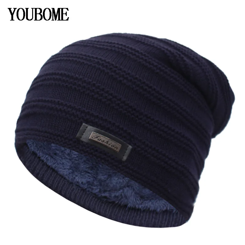 Бренд YOUBOME, Skullies Beanies, женские зимние шапки для мужчин, вязаная шапка, мужская шапка, капот, теплая шапка с мехом, черная зимняя шапка, шапка