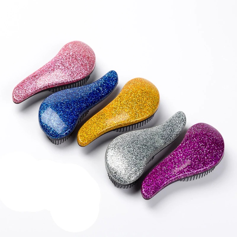

Glitter Handle Tangle Comb Shower Hair Brush Salon Styling Tamer Tool hairbrush