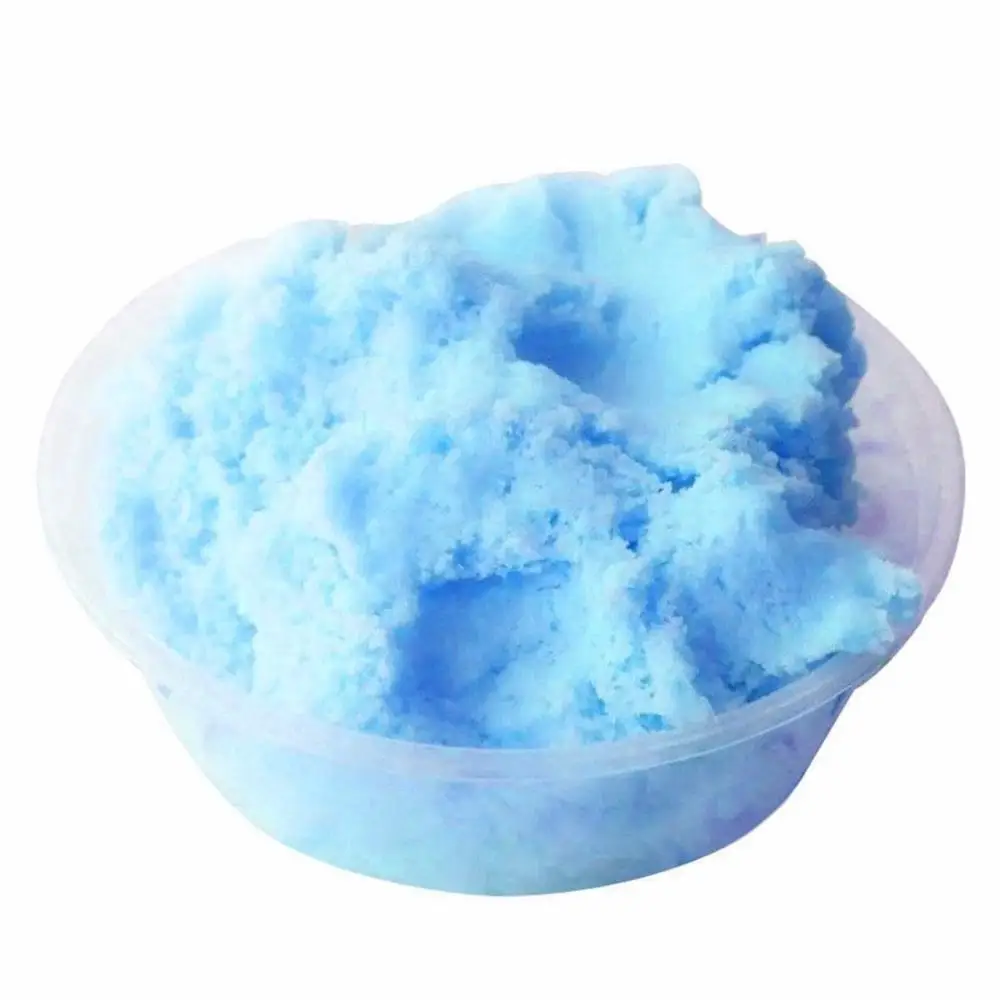 rainbow Cloud Slime Clay Putty Cream Cotton Mud Maken Sand Fluffy Plasticine Easy Polymer Toys Anti-stress for Hands Gum - Цвет: blue