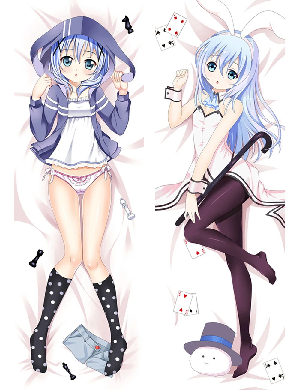 Аниме-это заказ кролика? Gochumon wa Usagi Desu ka? Hoto Kokoa Kafuu Chino Подушка «Dakimakura» обнимающая наволочка